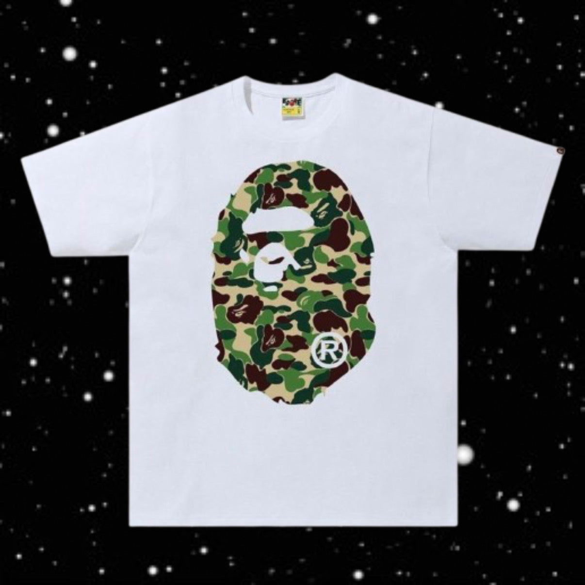 WHITE CAMO BAP TEE