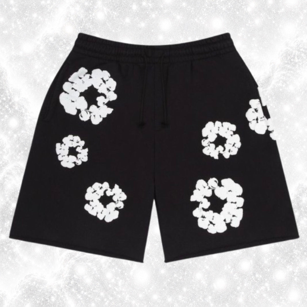 BLACK DENIM SHORTS