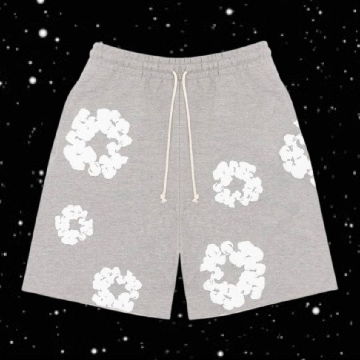 GREY DENIM SHORTS