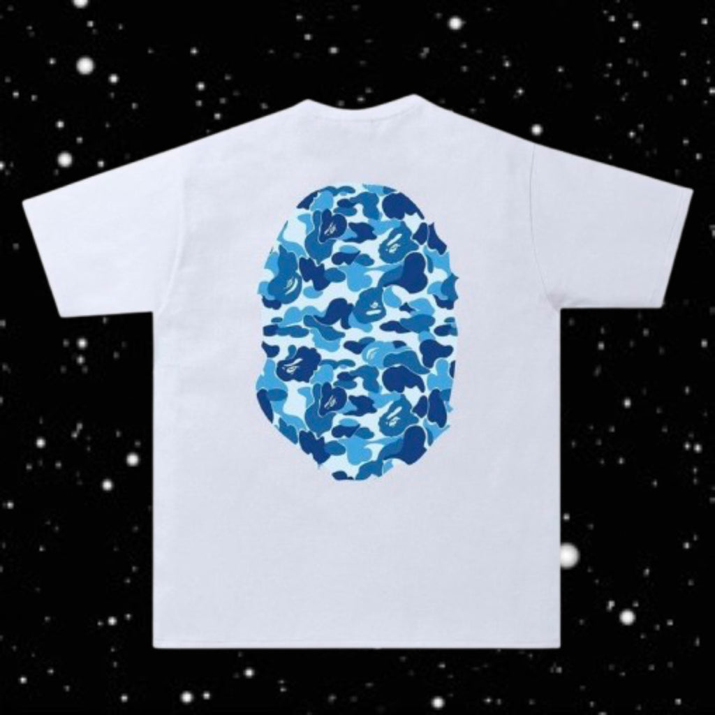 WHITE BLUE BAP TEE